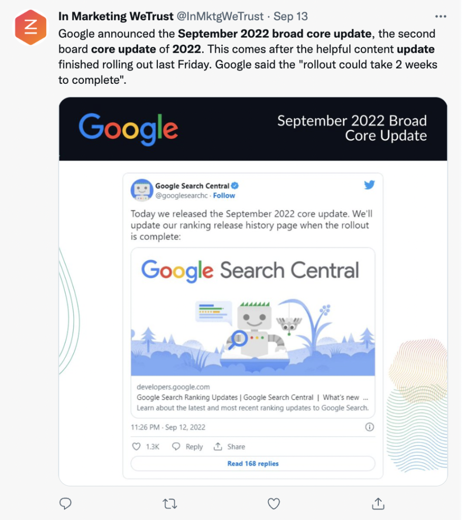 September 2022 broad core update